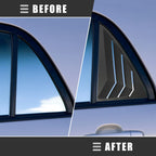 Set of 2 Rear Side Window Louvers Vent Cover for Nissan Sentra 