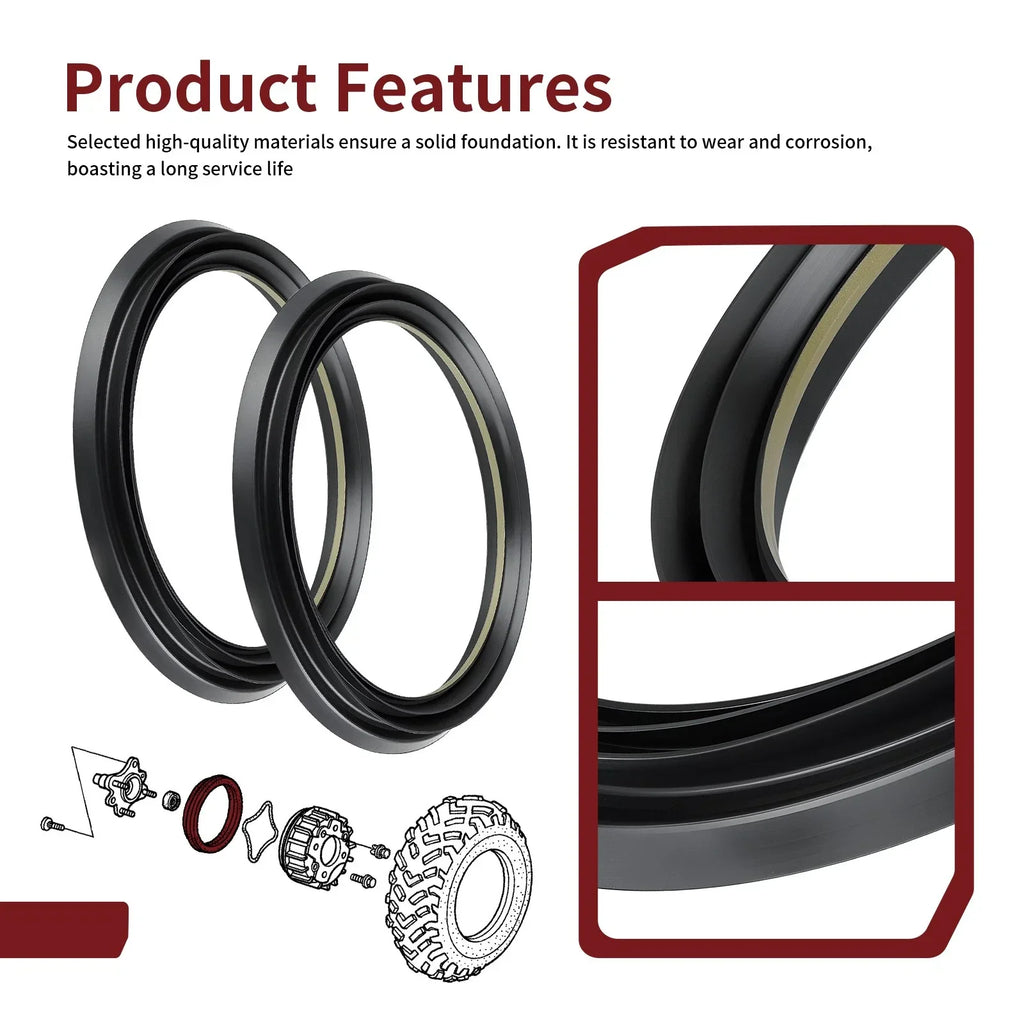 2 x Front Brake Drum Dust Seals for Honda Foreman 400 TRX400FW 4x4 (2002–2003)
