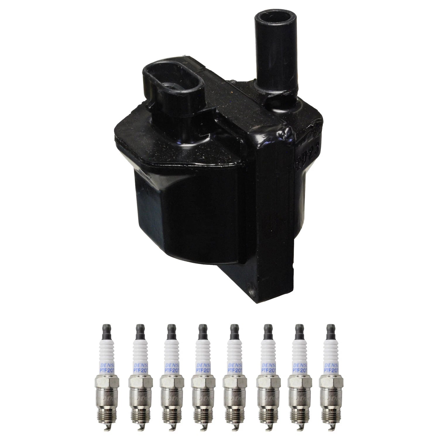 Denso Ignition Coil & 8 Platinum Spark Plugs Kit for P30 P3500 Yukon (1992–1999)