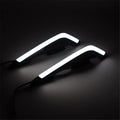 Motorcycle Front Side Aerodynamic Spoilers with White Light