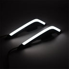Motorcycle Front Side Aerodynamic Spoilers with White Light