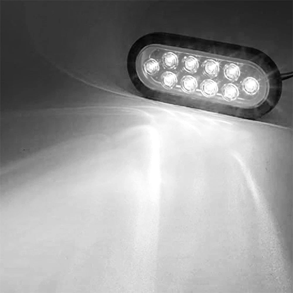 10 LED Oval Trailer Truck Stop Turn Backup Tail Lights for (RHD)