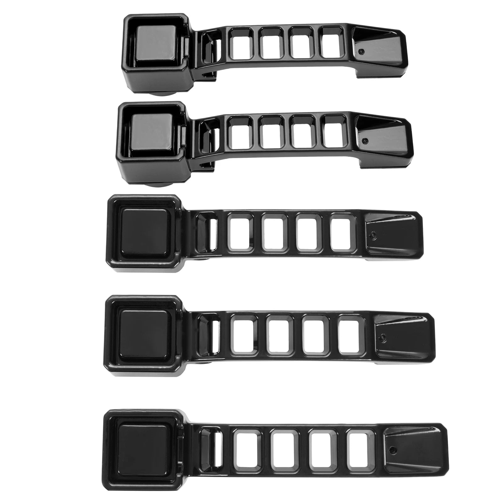 Black Aluminum Exterior Door Handles Kit for Jeep Wrangler JK/JKU (2007–2018)