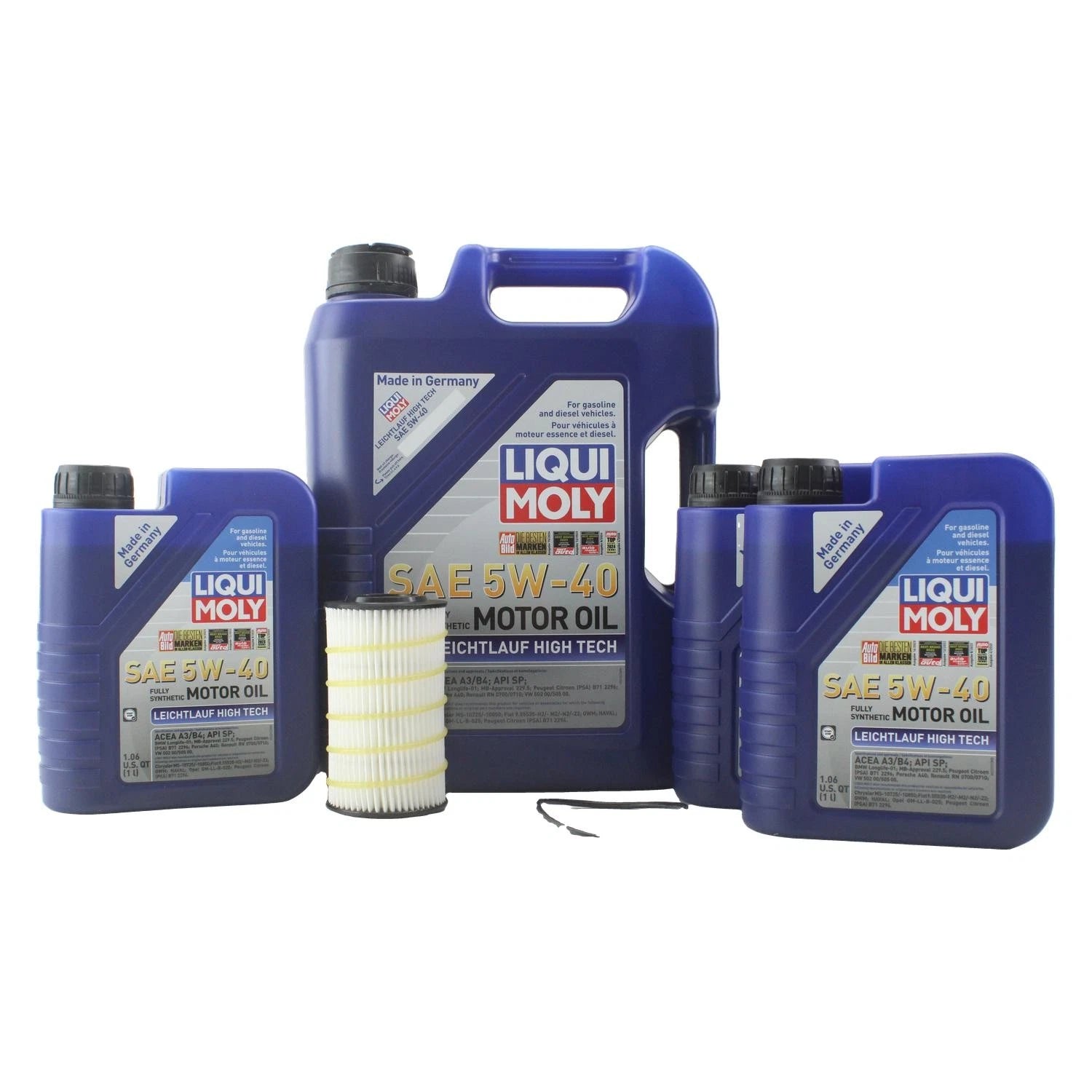 Oil Change Kit 8L Liqui Moly 5W-40 Wix for Mercedes C300