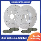 Front Slotted Rotors and Ceramic Pads Brake Kit for Toyota Corolla Matrix (2003–2008)