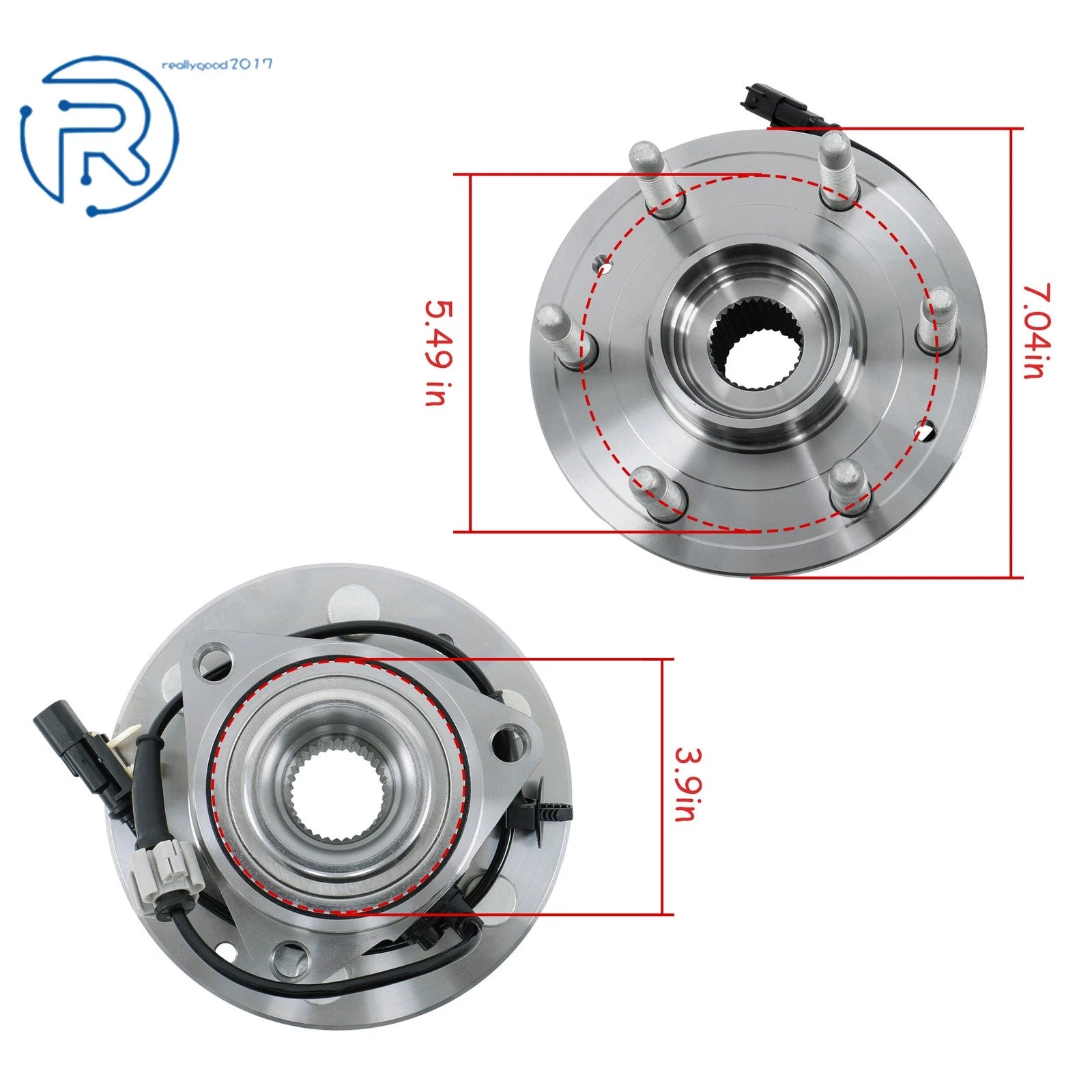 Front Wheel Bearing Hub Assembly for Chevy Silverado GMC Sierra 1500 (2014–2018)