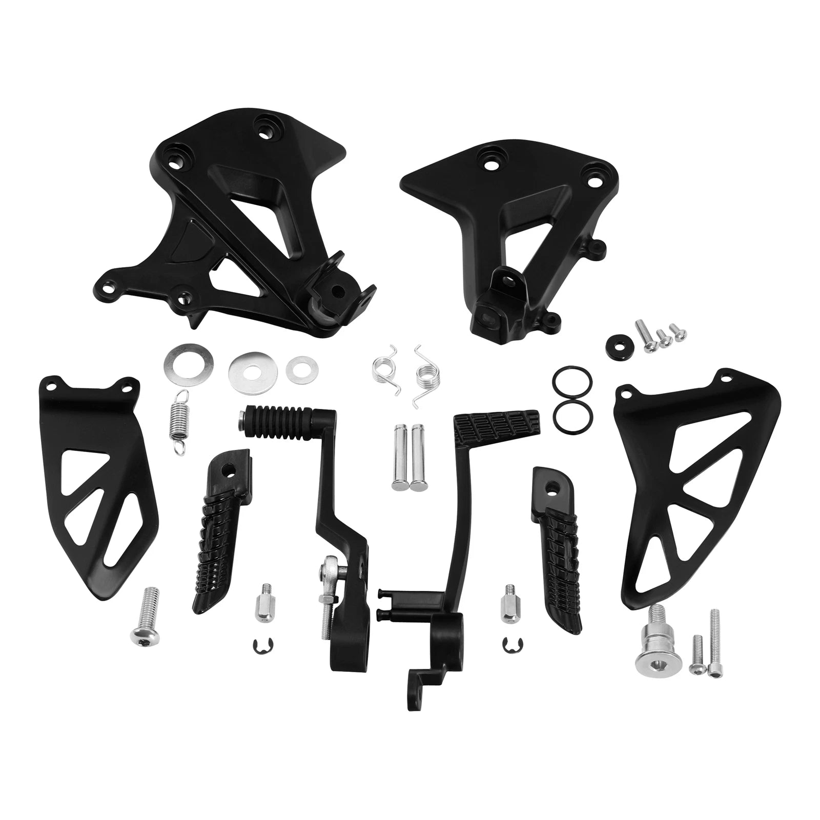 Black Rider Driver Footpegs Footrests Bracket for Suzuki GSXR1000 (2017–2025)