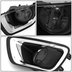 Smoked Lens Front Fog Light w/Chrome Trim Bezel for Chevy Colorado (2015–2019)