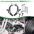 8 Pc Front Lower Control Arms for Ford Explorer (2011–2018) No.K622215/K622216/K750616