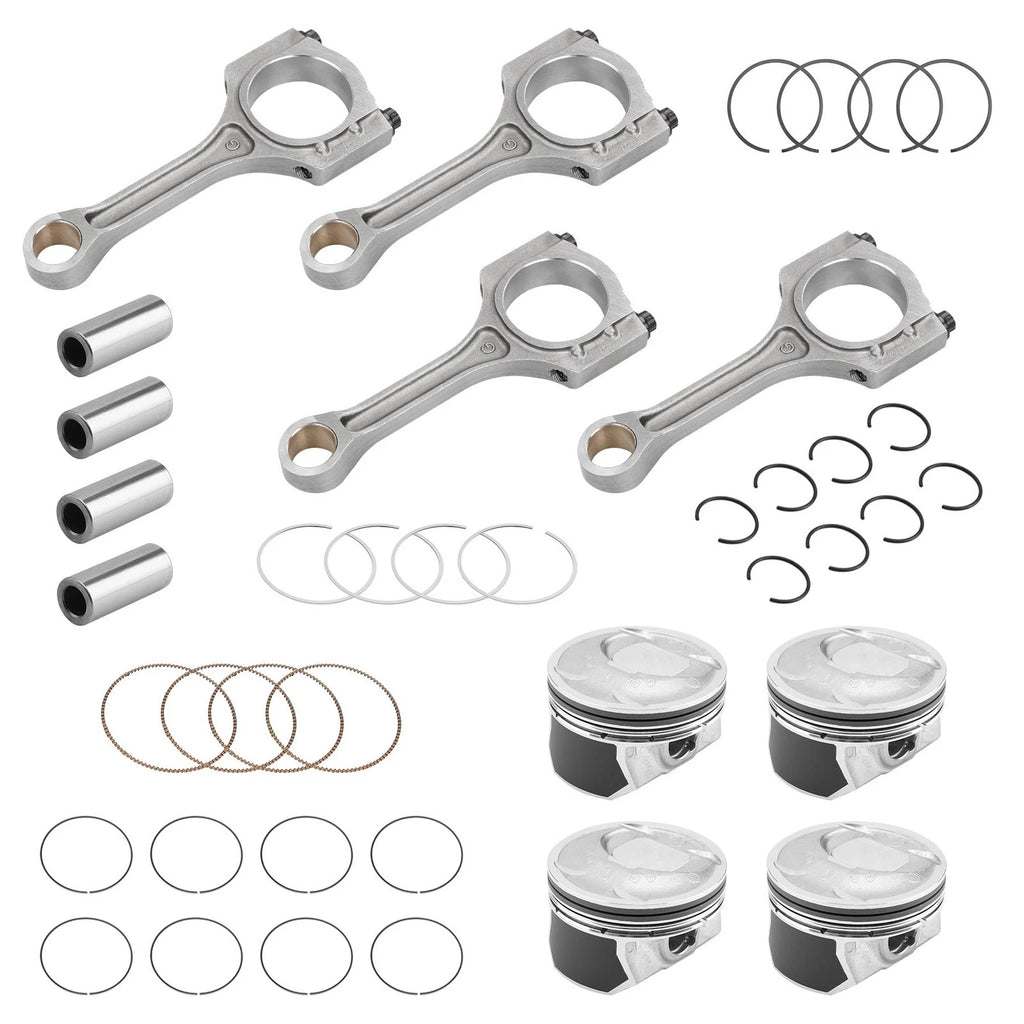 2.4 Engine Piston Kit w/ Connecting Rod for Hyundai Sonata, Kia Optima, Sorento