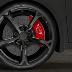 Set of 4 Red Caliper Covers w/Silver MGP Logo for 2019-2020 Lincoln Nautilus