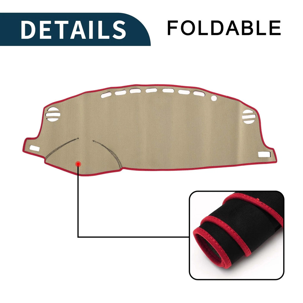 Dashboard Cover Mat for Lexus CT 200H (2011–2019) Sun Protector Black Red