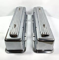 Rocket Finned Aluminum Valve Covers Tall Show Quality for Chevy SBC (1958–1986)