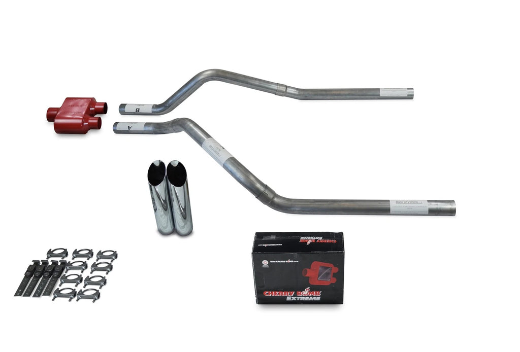 Dual Exhaust Kit for GMC Jimmy (1992–1994) - 2.5" Slash Tips
