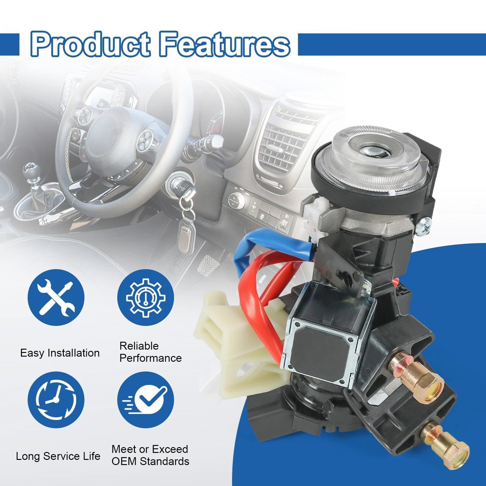 Ignition Lock Assembly with Keys for Kia Optima (2016-2020)