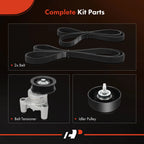 Set of 4 Serpentine Belt Drive Components for Chevy Silverado GMC (2015–2018)
