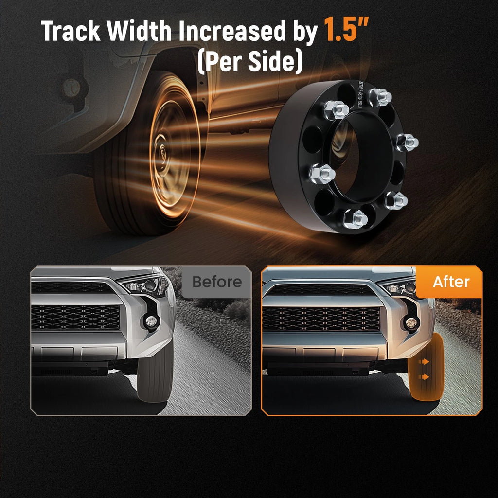 2 Inch Wheel Spacers for Toyota 4Runner Tacoma FJ Cruiser Lexus GX470 (2003–2023)