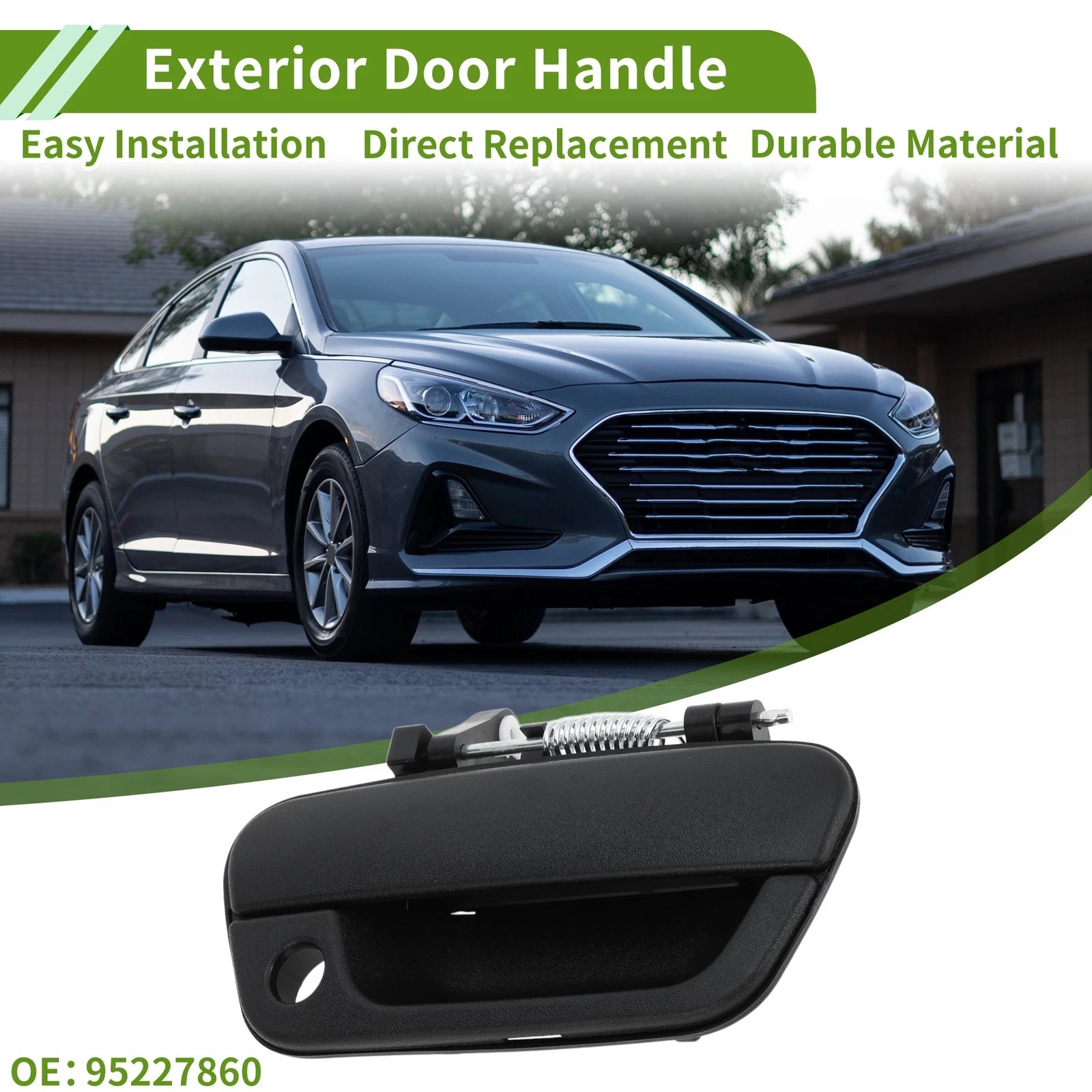 Exterior Door Handle for Chevrolet Spark (2013–2016) No.95227860 Black Front Right