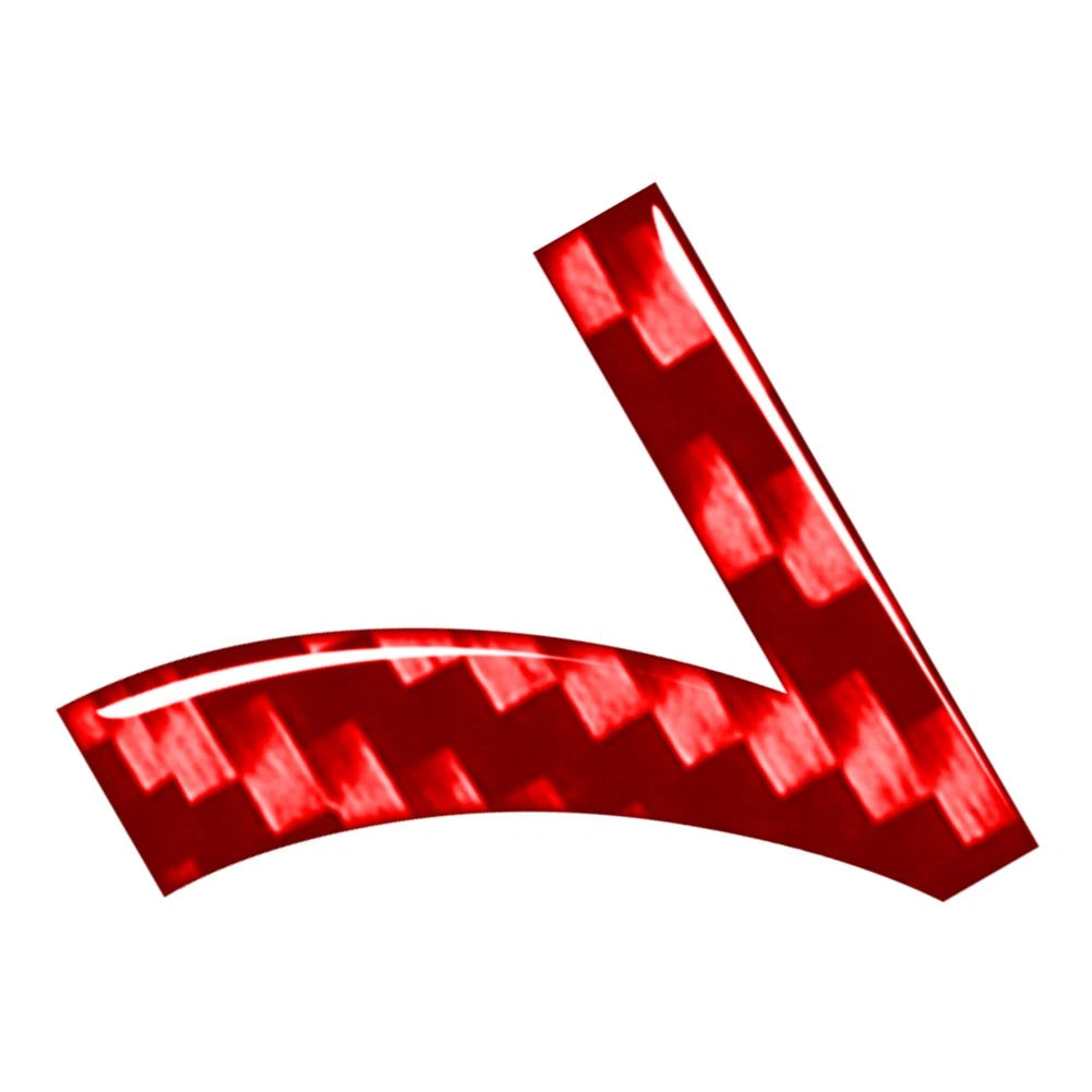 Carbon Red Door Wall Badge Emblem Decal for Car (#7)