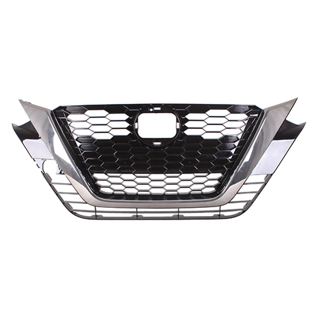Replacement Black/Smoked Painted ABS Plastic Front Grille w/Smoked Molding