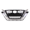 Replacement Black/Smoked Painted ABS Plastic Front Grille w/Smoked Molding