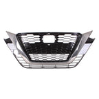 Replacement Black/Smoked Painted ABS Plastic Front Grille w/Smoked Molding