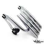 Chrome Skull Detachable Stealth Luggage Rack for Harley Touring (2009–2018)