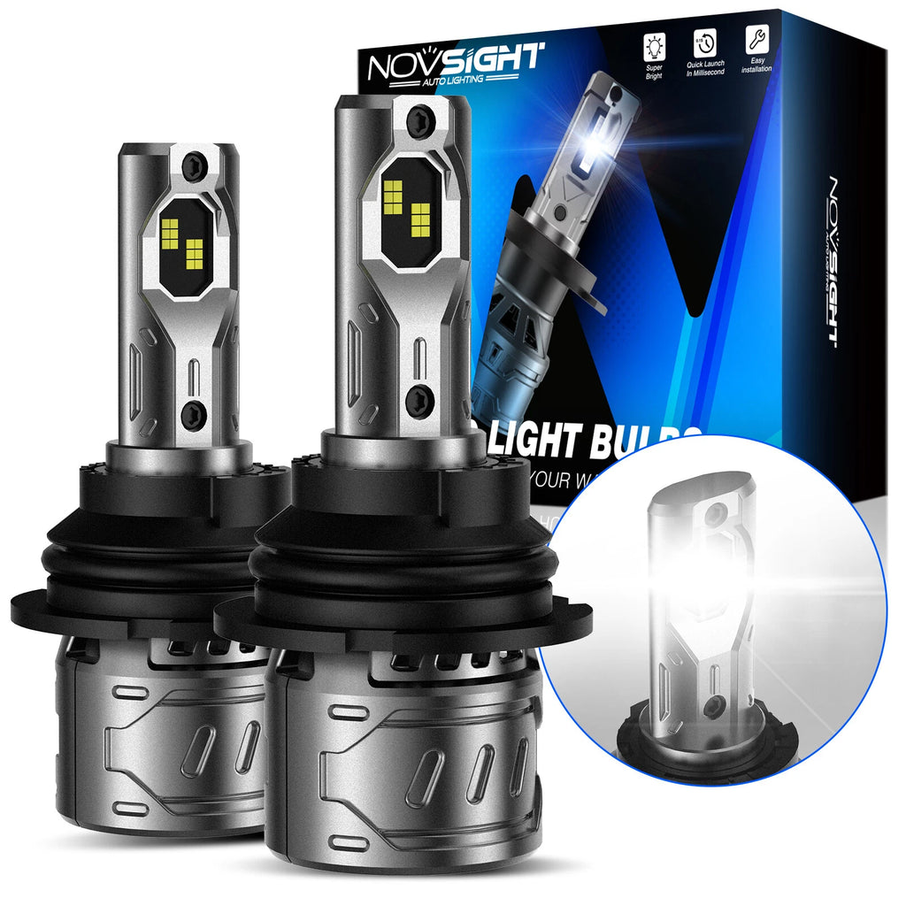 2X Novsight 9007 HB5 LED Headlight Bulbs Conversion Kit for Low Beam (6000K)