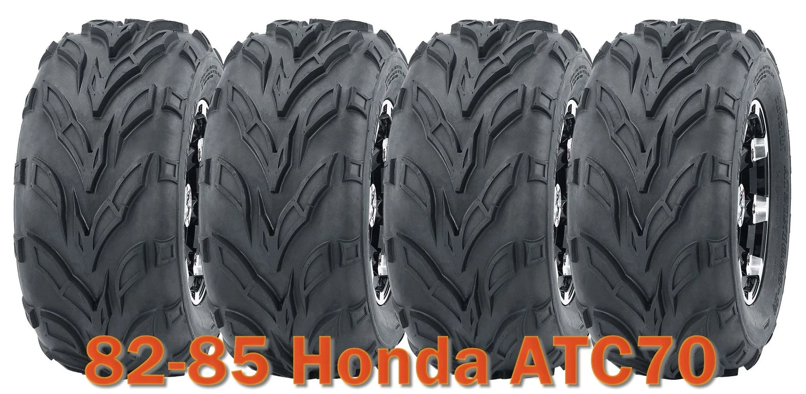 Set of 4 16x8-7 WANDA ATV Tires for Honda ATC70 (1982–1985)