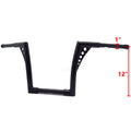 1.25" Fat 12" Rise Handlebar for Harley Sportster XL 1200 883 FLST FXST (2004–2023)