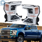 Set of 2 Full LED Built-In Headlights for Ford F250 SuperDuty (2020–2022)