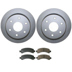 Rear Brake Kit 330mm Disc Rotors Akebono Ceramic Pads for Cadillac Chevrolet GMC
