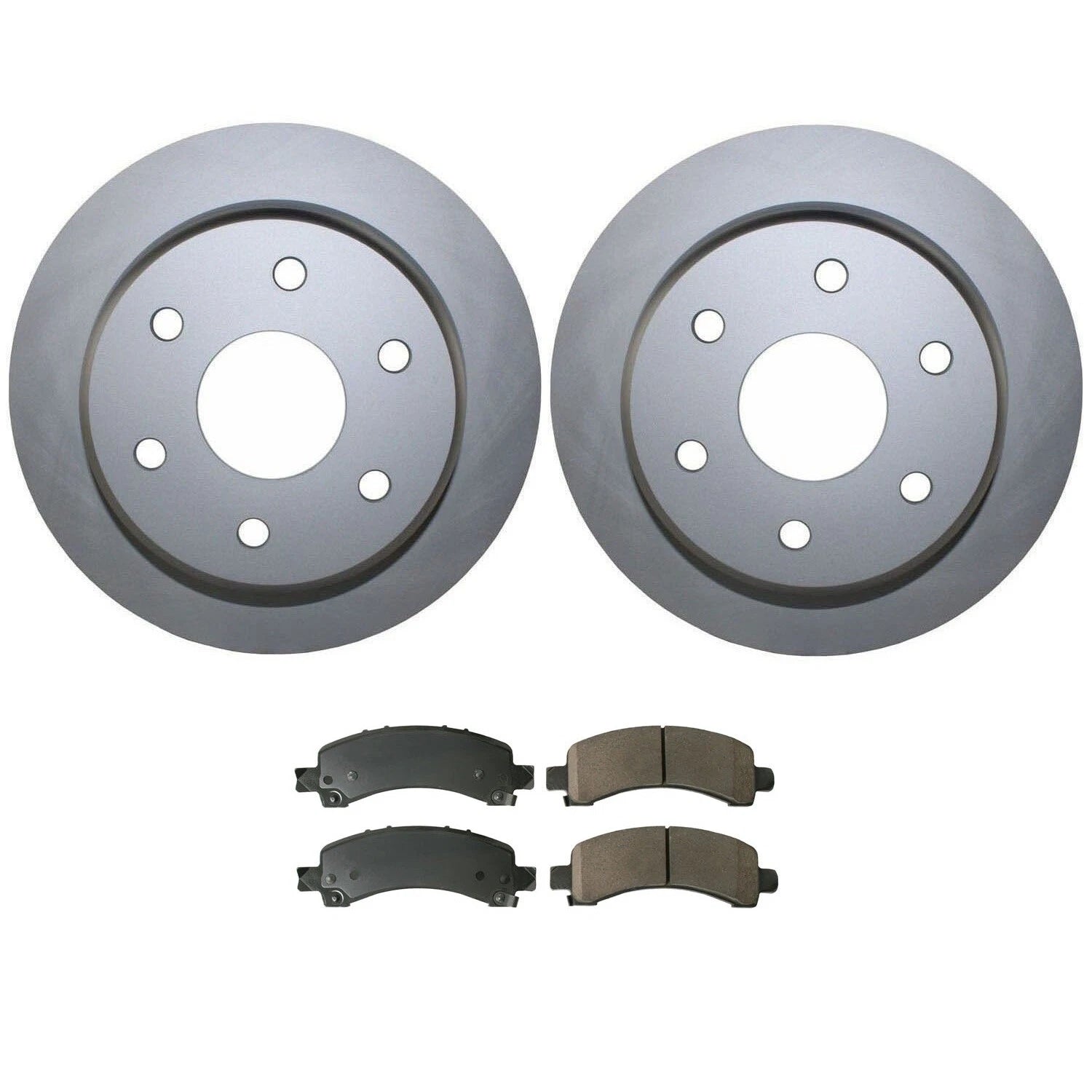 Rear Brake Kit 330mm Disc Rotors Akebono Ceramic Pads for Cadillac Chevrolet GMC