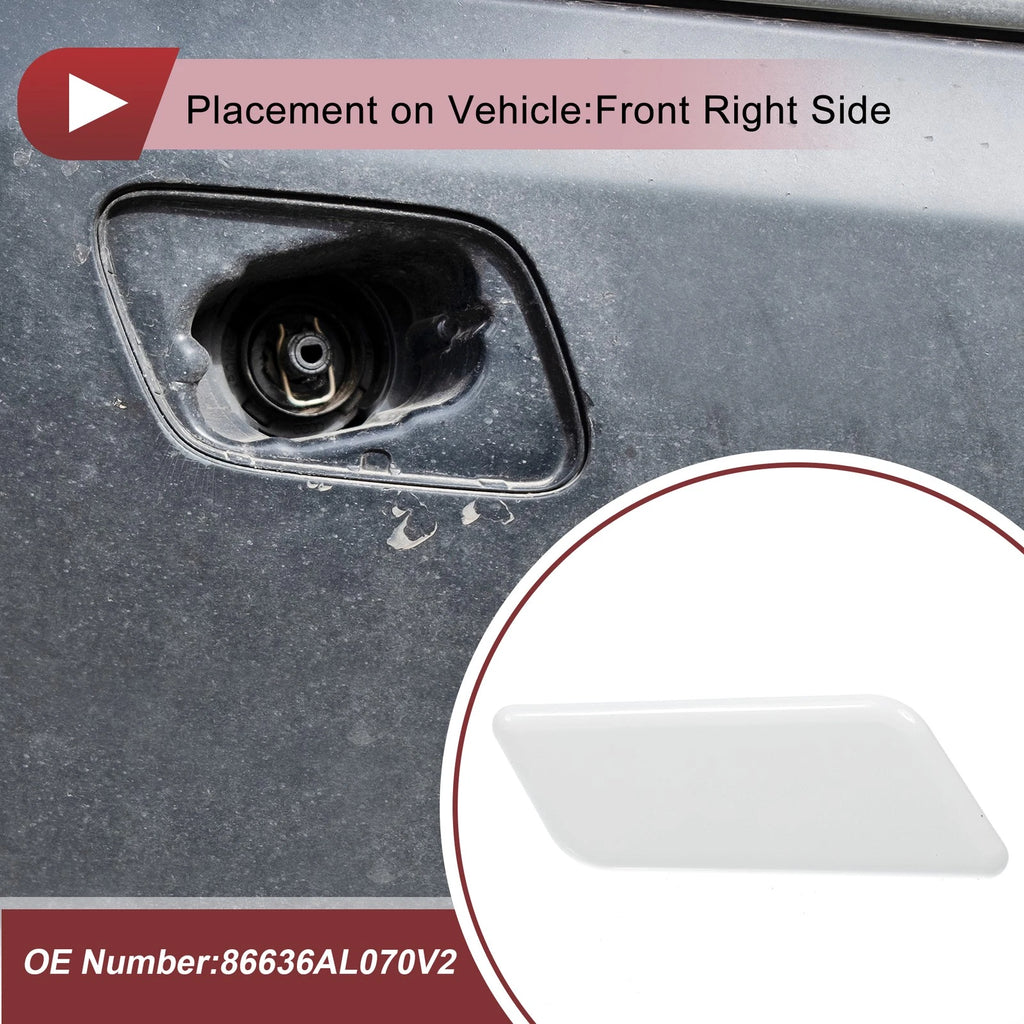 Front Right Washer Nozzle Cover Cap for Subaru Outback (2015–2017) White