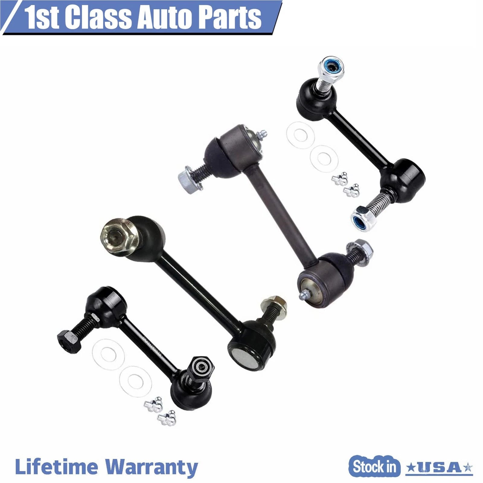 Set of 4 Front Stabilizer Sway Bar End Links for Envoy Trailblazer (2003-2009)