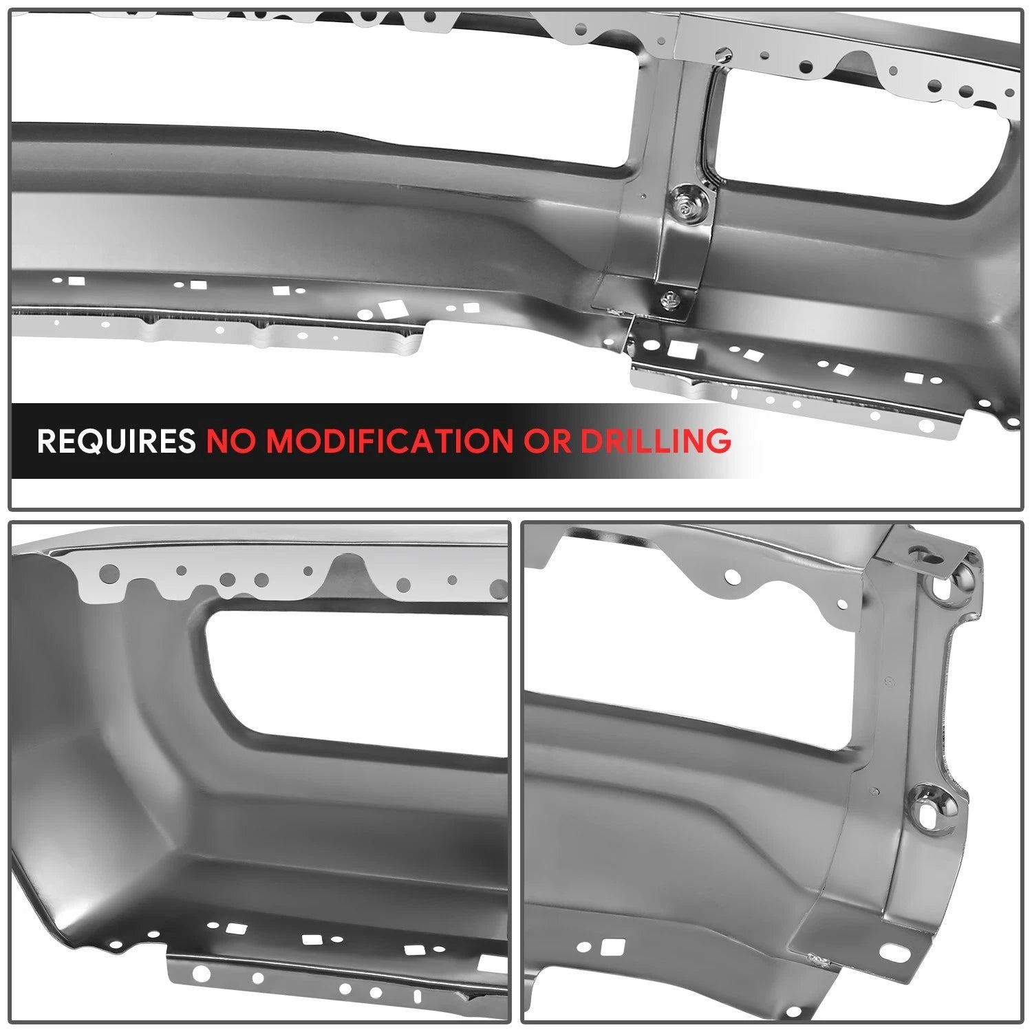 OE Style Chrome Front Bumper for Ford F250 F350 Super Duty (2017–2019)
