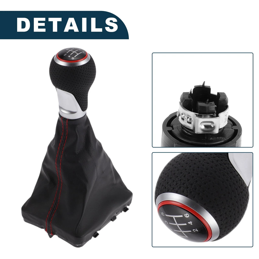 6 Speed Shift Knob with Boot Cover No. 4F0863278 for Audi A6 (2005–2011)