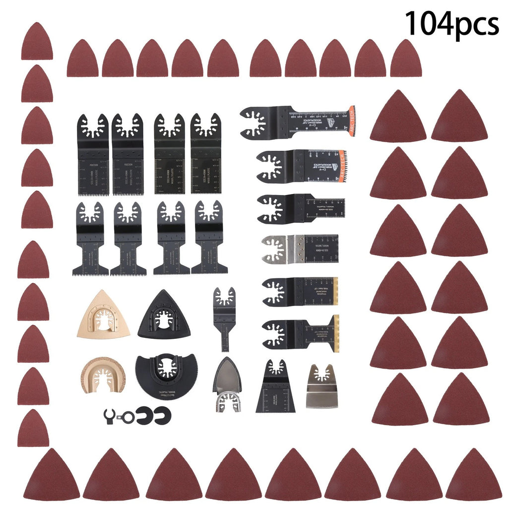 104 PCS Oscillating Saw Blade Kit for Multitool