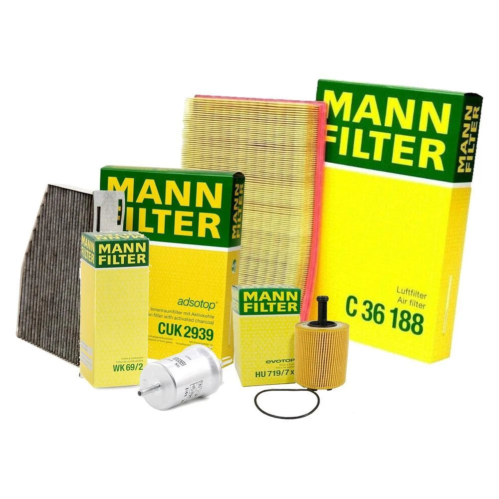 Mann Oil Air Carbon Cabin Fuel Filter Service Kit for VW A3 TT Quattro Eos (2006–2013)