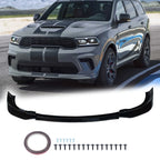 3X Front Bumper Lip for Dodge Durango SRT Hellcat (2021–2026) Gloss Black