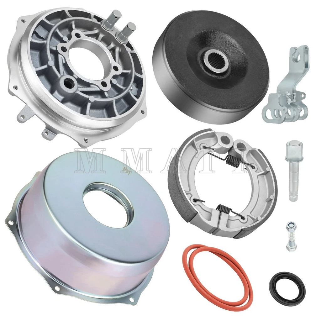 Rear Brake Drum Plate Cover w/Shoes Seal for Yamaha Wolverine Grizzly Bruin (350)
