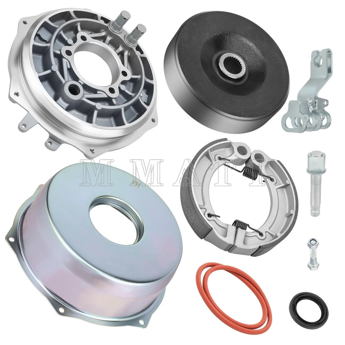 Rear Brake Drum Plate Cover w/Shoes Seal for Yamaha Wolverine Grizzly Bruin (350)