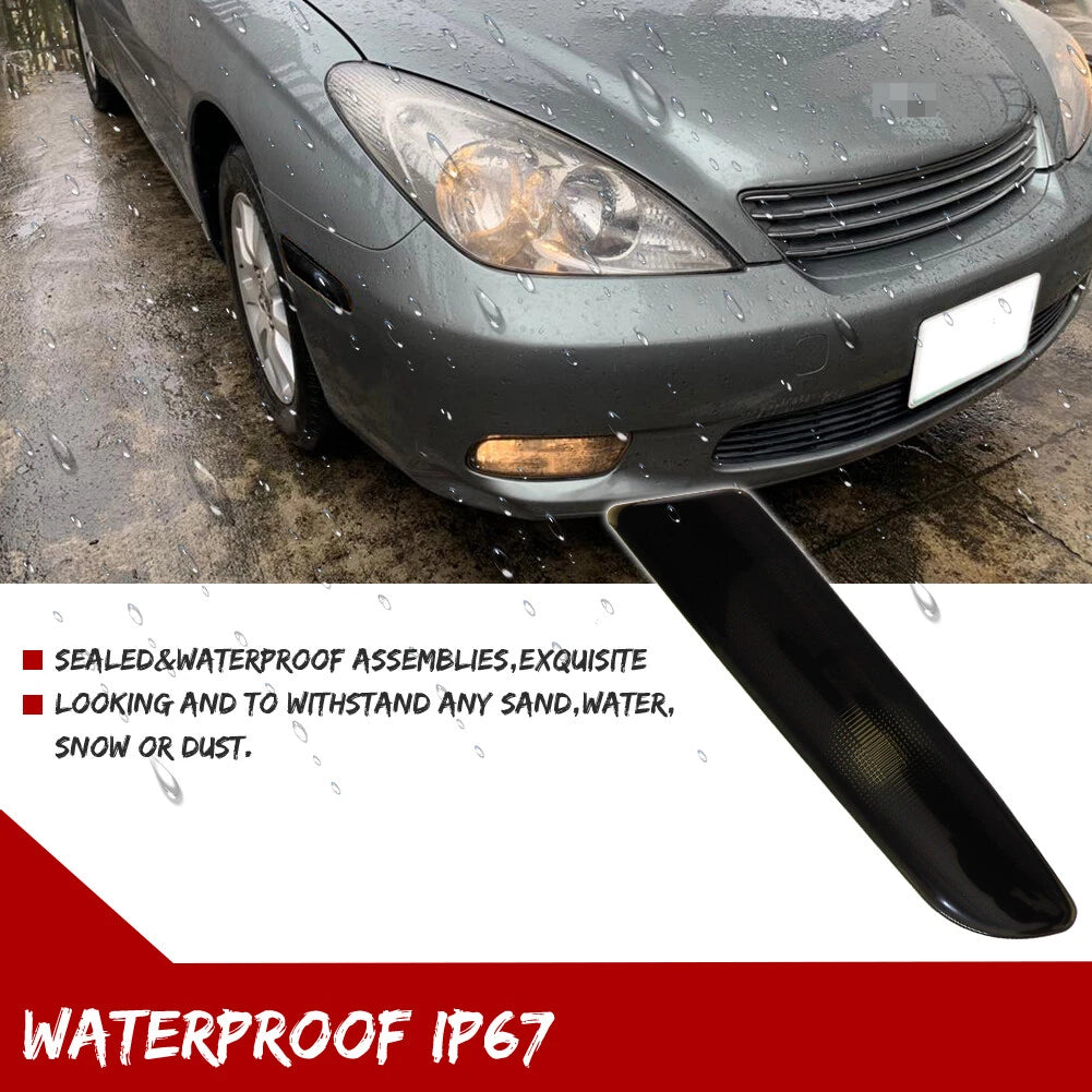 2X Smoked Lens Front Side Marker Lights for Lexus ES300 (2002–2003) & ES330 (2004–2006)