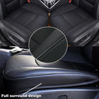 Front Full Surround Seat Cover for Car (Breathable Leather, Black)