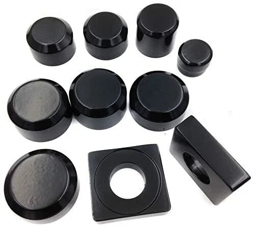 Black Fork Axle Caps Covers for Suzuki GSX-R 1300 R Hayabusa (1999–2011)