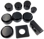 Black Fork Axle Caps Covers for Suzuki GSX-R 1300 R Hayabusa (1999–2011)