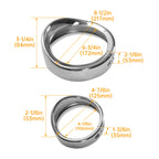7" Headlight & 4.5" Passing Light Trim Ring Bezel Visor for Harley Touring (1994–Present)