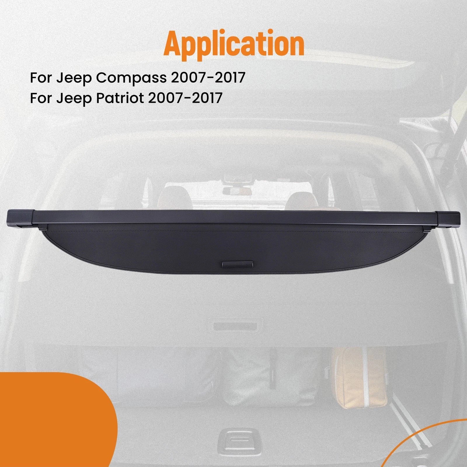 Retractable Security Cargo Cover for Jeep Compass Patriot (2007–2017)