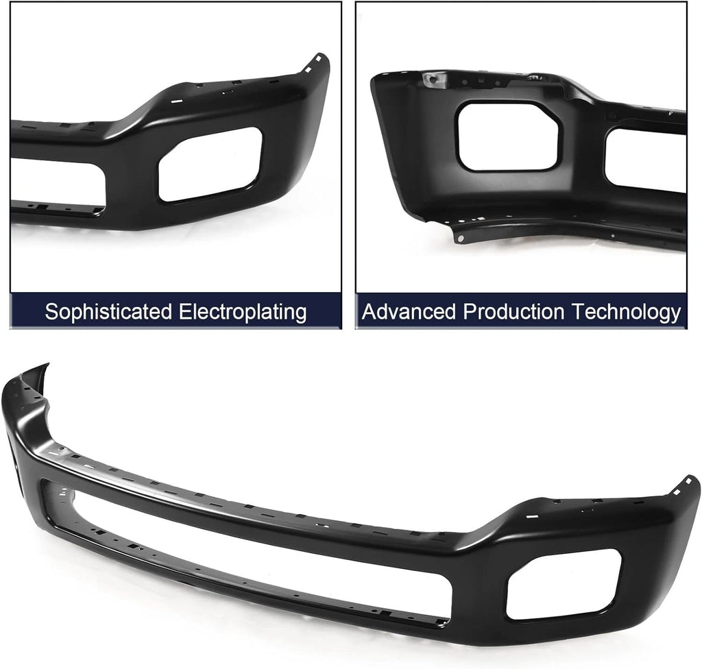 Black Steel Front Bumper for Ford F-250 F-350 F-450 Super Duty (2011–2016)