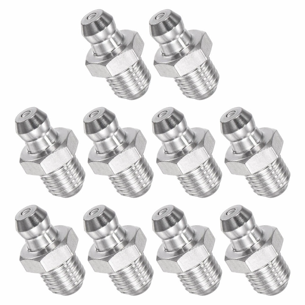 10X Grease Fitting for M8 x 1mm Thread (Industrial Grade 304 Stainless Steel)